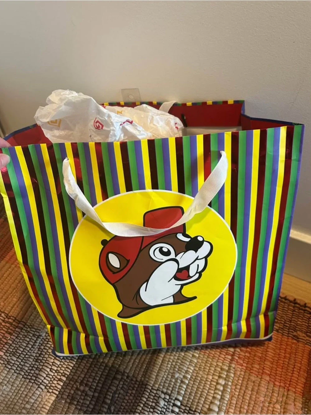 Buc-ee’s Colorful Striped Gift Bag